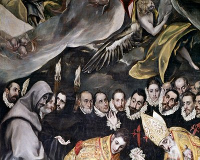 The Burial of Count Orgaz, from a legend of 1323 (detail), 1586-88 by El Greco